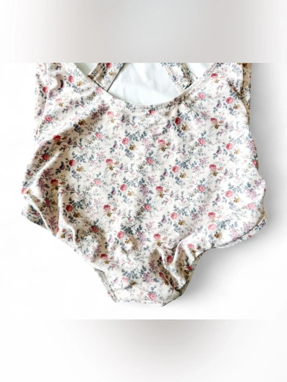 Minnow Toddler Girls Floral Ruffle One-Piece Swimsuit - Size 5/6T